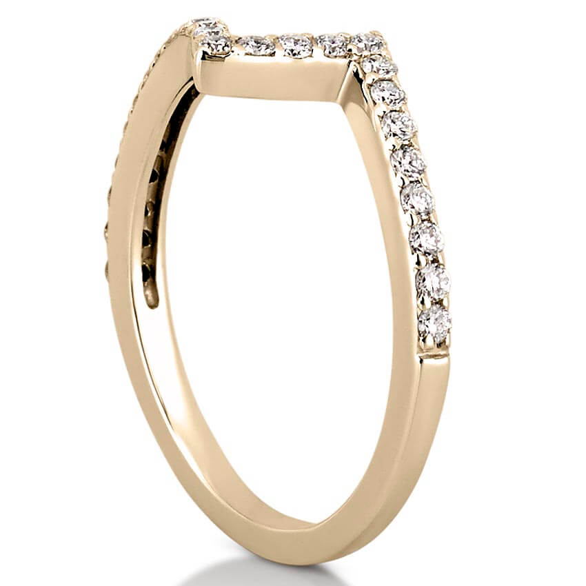 Stunning 0.26 TCW Round Moissanite Stones Unique Wedding Band 2