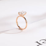 Stunning 1.0 - 2.0 CT Emerald Moissanite Engagement Ring with Solitaire Design 5