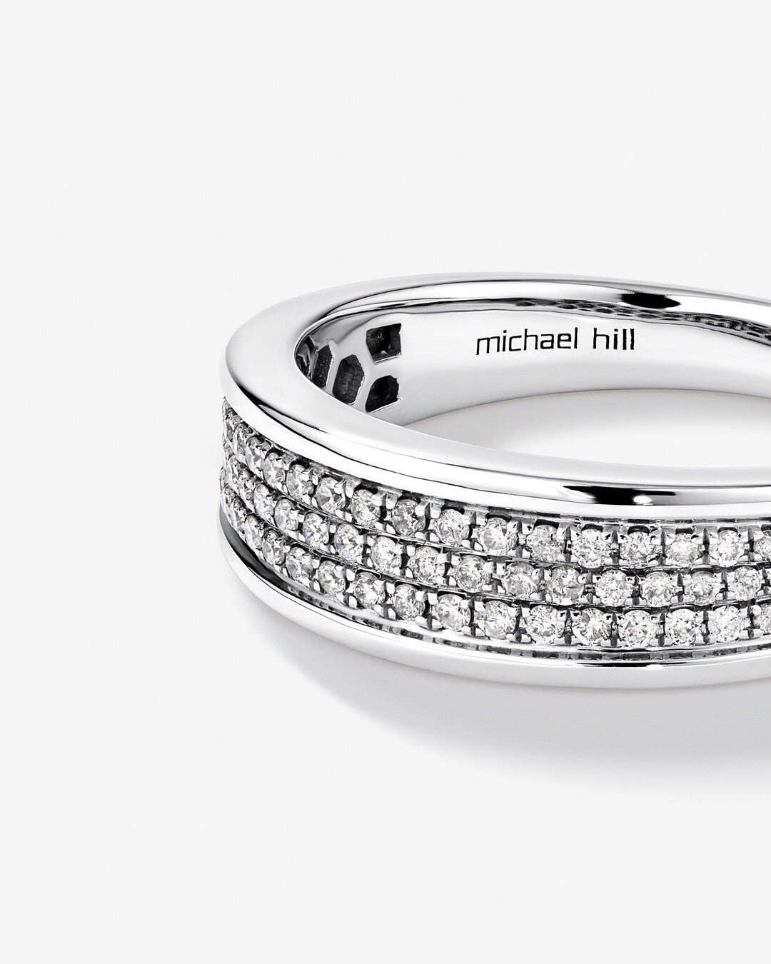 0.30 CT Round Moissanite Pave Men's Wedding Band in Solid Gold 5
