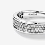 0.30 CT Round Moissanite Pave Men's Wedding Band in Solid Gold 5