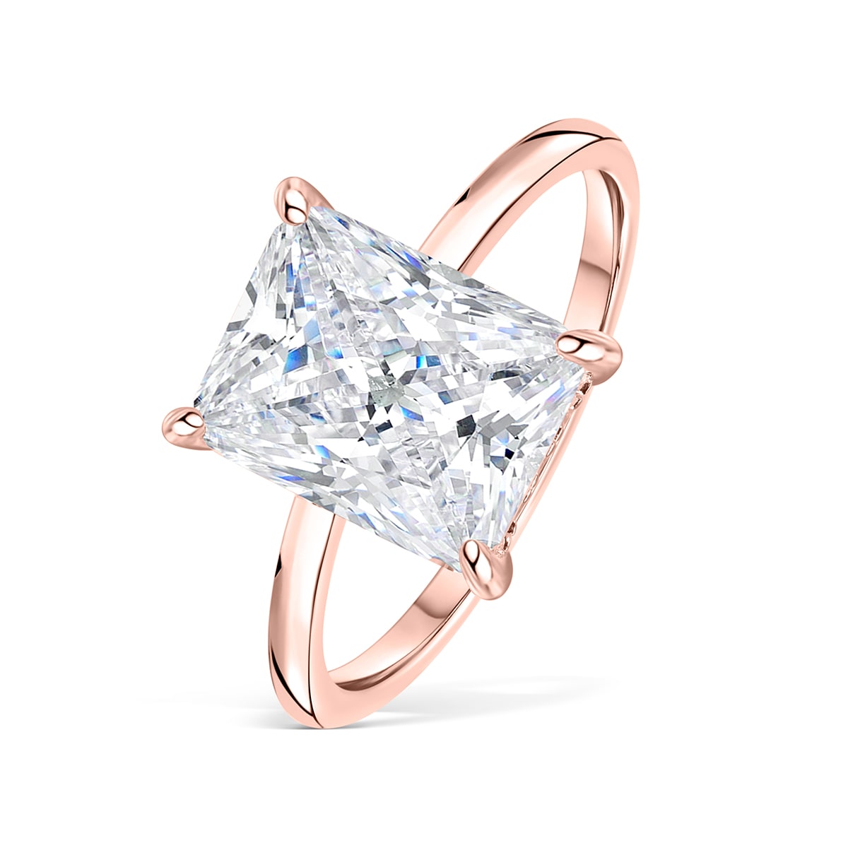 Stunning 3.0 CT Radiant Moissanite Engagement Ring with Hidden Halo Design 2
