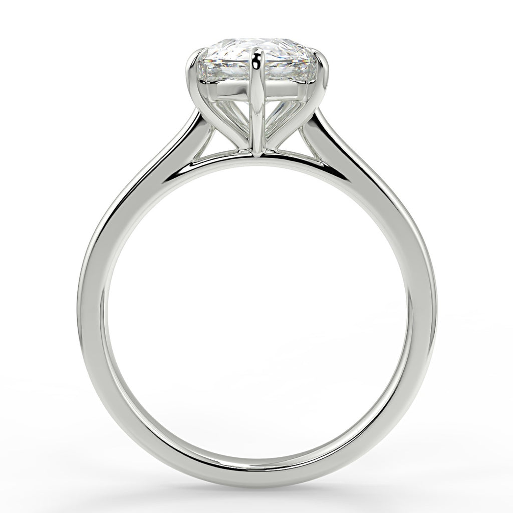 Stunning 0.81 CT Pear Moissanite Engagement Ring With Solitaire Design 6