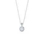 1.0 CT Round Cut Moissanite Bezel Pendant Necklace in Solid Gold 5
