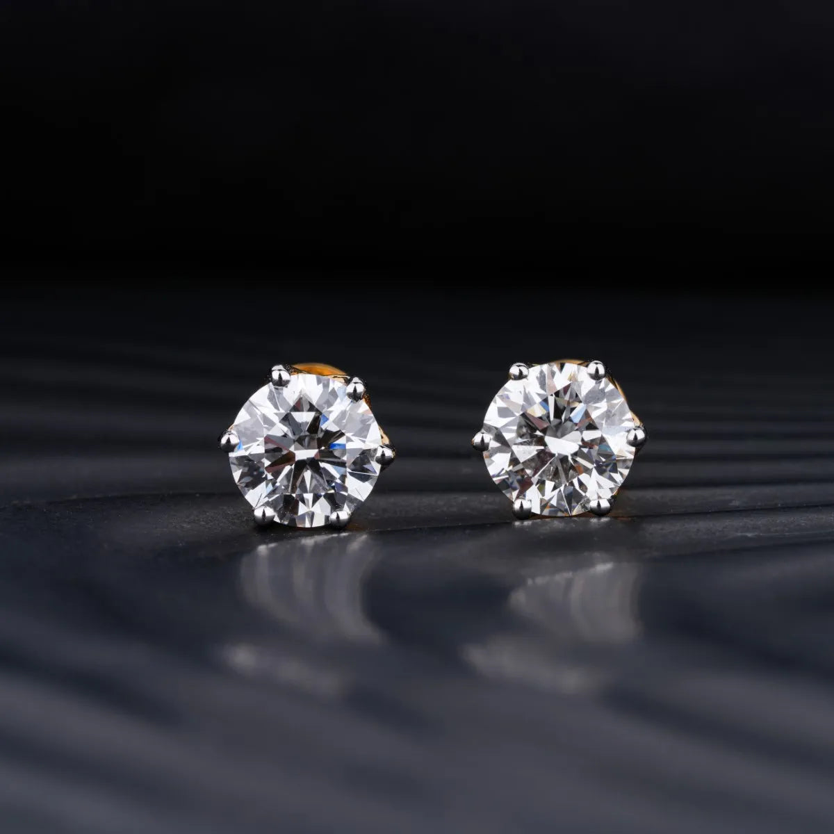 0.50 TCW Round, Pear & Emerald Cut Moissanite Drop Earrings in Gold 1
