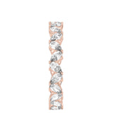 Stunning 1.92CT Pear Moissanite Stones Cluster Wedding Bands 9