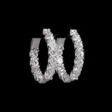 Round Cut Cubic Zirconia in 925 Sterling Silver Earrings 3