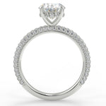 Stunning 2.11 CT Oval Moissanite Engagement Ring with Hidden Halo & Three Side Pave Design 6