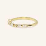 Stunning 0.1 TCW Round Moissanite Stones Alternate Wedding Bands 2