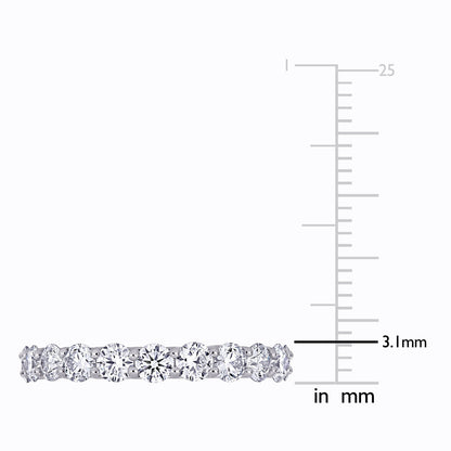 Round Cut Cubic Zirconia in 925 Sterling Silver Wedding Bands 3