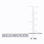Round Cut Cubic Zirconia in 925 Sterling Silver Wedding Bands 10