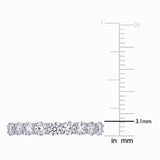 Round Cut Cubic Zirconia in 925 Sterling Silver Wedding Bands 10