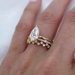 Stunning 0.20 CT Round Cut Moissanite Stones Cluster Wedding Bands 7