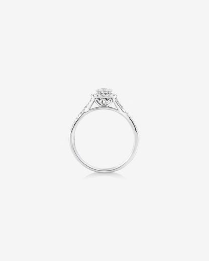 Stunning 0.7 CT Round Moissanite Engagement Ring With Halo & Pave Design 2