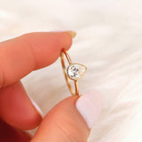Stunning 0.75 CT Pear Moissanite Engagement Ring With Bezel Design 4