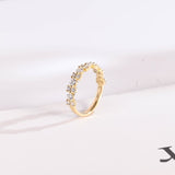 Stunning 0.3 TCW Round Moissanite Stones Half Eternity Wedding Band 7