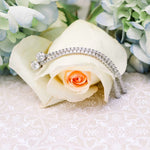 3.0 TCW Round Cut Moissanite Drop Dangler Earrings in Gold 2