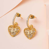 Round Cut Cubic Zirconia in 925 Sterling Silver Earrings 2