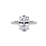 Round Cut Solitaire Style Cubic Zirconia in 925 Sterling Silver Ring 2