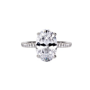 Round Cut Solitaire Style Cubic Zirconia in 925 Sterling Silver Ring