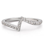 Stunning 0.26 TCW Round Moissanite Stones Unique Wedding Band 3