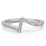 Stunning 0.26 TCW Round Moissanite Stones Unique Wedding Band 3