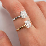 Stunning 1.0 - 2.0 CT Emerald Moissanite Engagement Ring with Solitaire Design 7