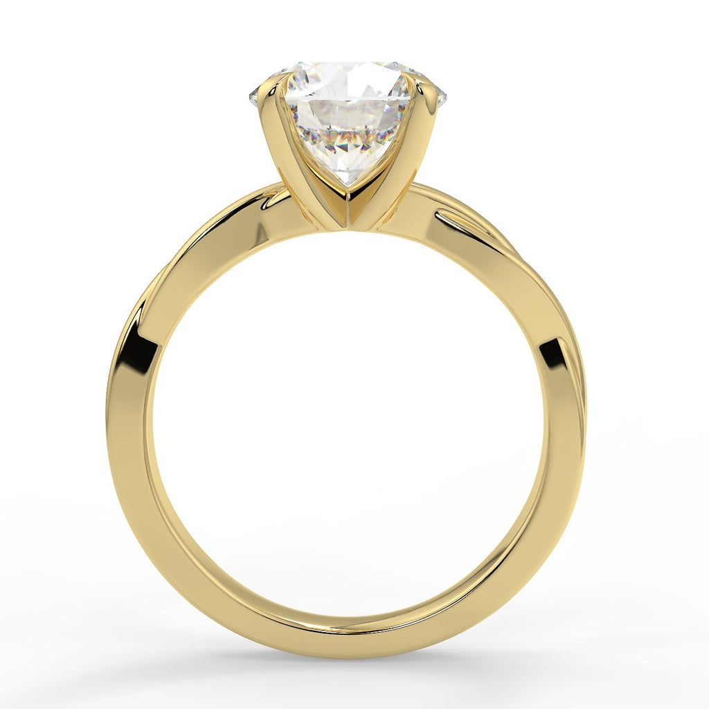 Stunning 2.0 CT Round Moissanite Engagement Ring with Solitaire Design 2