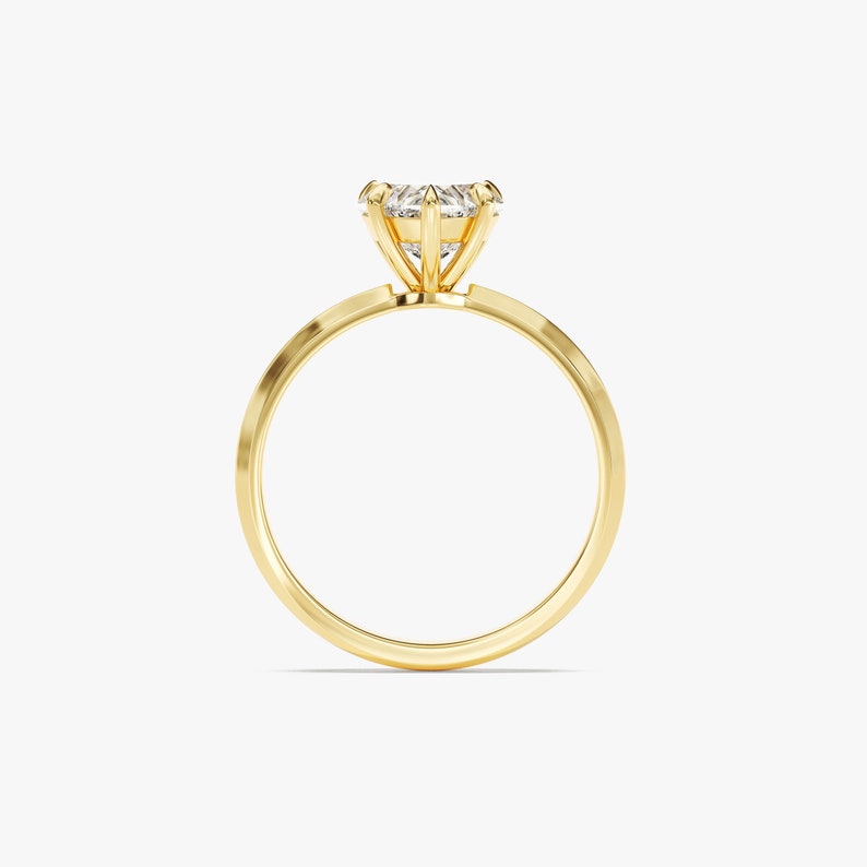 Stunning 2.0 CT Heart Moissanite Engagement Ring with Dainty Pave Design 3