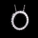 Round Cut Cubic Zirconia in 925 Sterling Silver Necklace 4