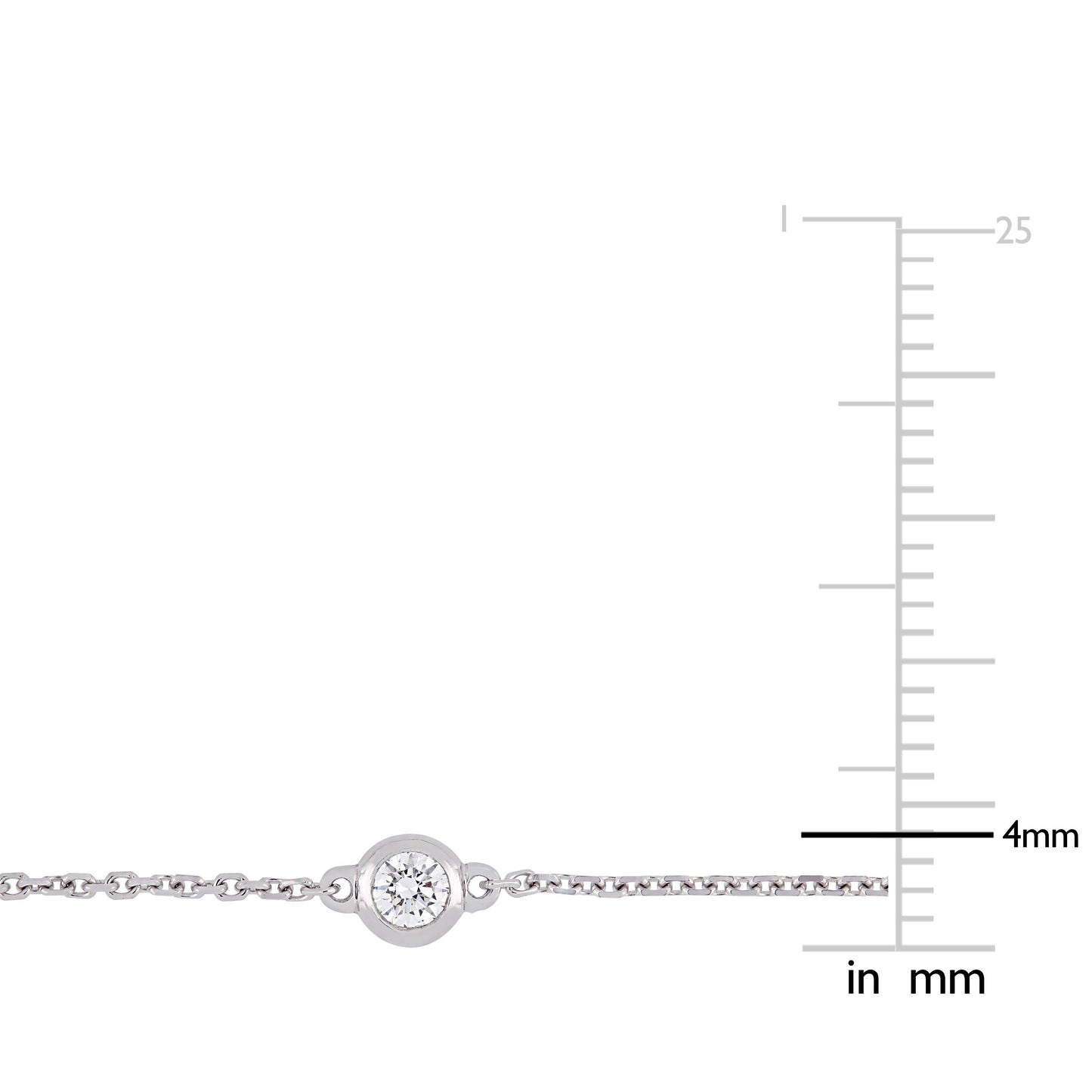 Round Cut Cubic Zirconia in 925 Sterling Silver Necklace 3