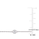 Round Cut Cubic Zirconia in 925 Sterling Silver Necklace 6