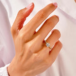 1.50 CT Round Cut Moissanite Bridal Ring Set with Marquise & Round Wedding Bands 7