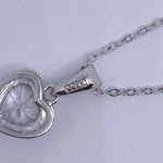 Round Cut Cubic Zirconia in 925 Sterling Silver Necklace 4