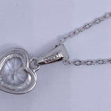 Round Cut Cubic Zirconia in 925 Sterling Silver Necklace 4