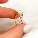 Stunning 2.0 CT Round Moissanite Engagement Ring with Solitaire Design 3