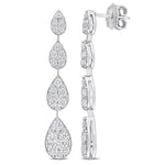 Round Cut Cubic Zirconia in 925 Sterling Silver Earrings 7