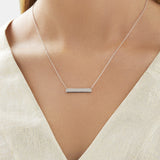 Round Cut Cubic Zirconia in 925 Sterling Silver Necklace 2