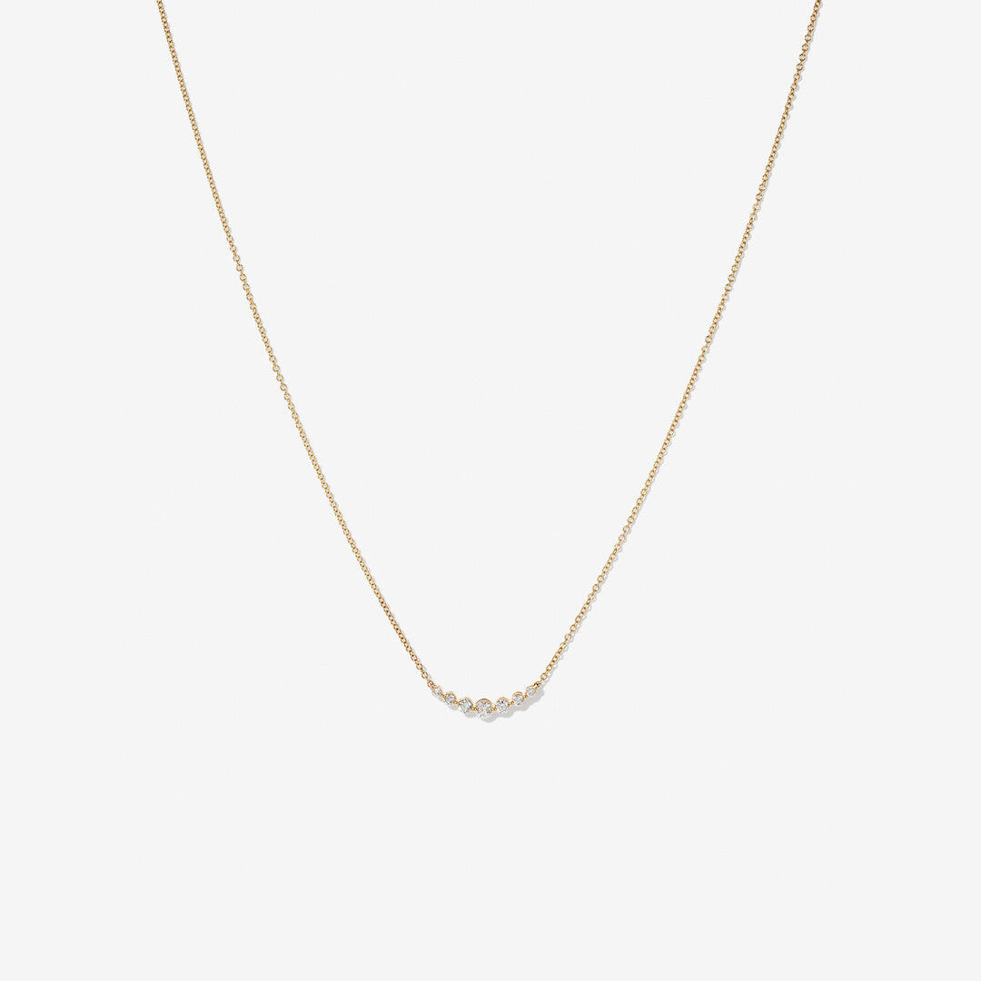 Round Cut Cubic Zirconia in 925 Sterling Silver Necklace 1