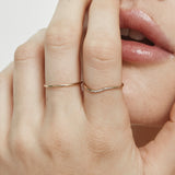 0.02 TCW Round Moissanite Wave Wedding Band