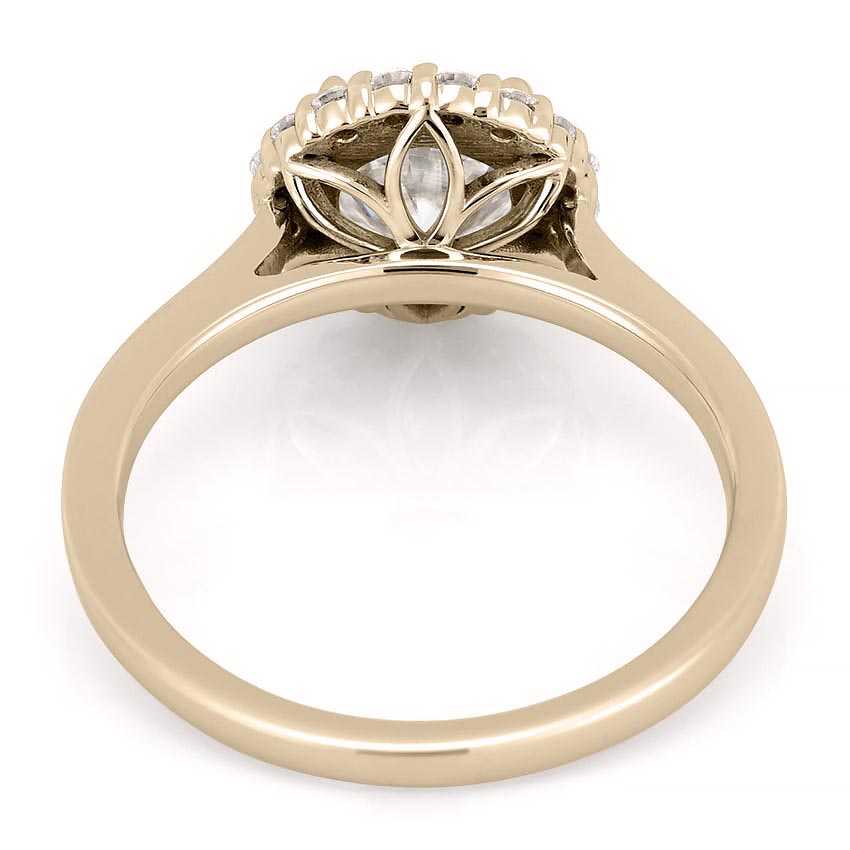 Stunning 1.0- 2.0 CT Round Moissanite Engagement Ring with Halo Design 2