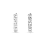 1.0 TCW Round Cut Moissanite Huggies Earrings in Gold 2