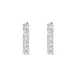 1.0 TCW Round Cut Moissanite Huggies Earrings in Gold 2