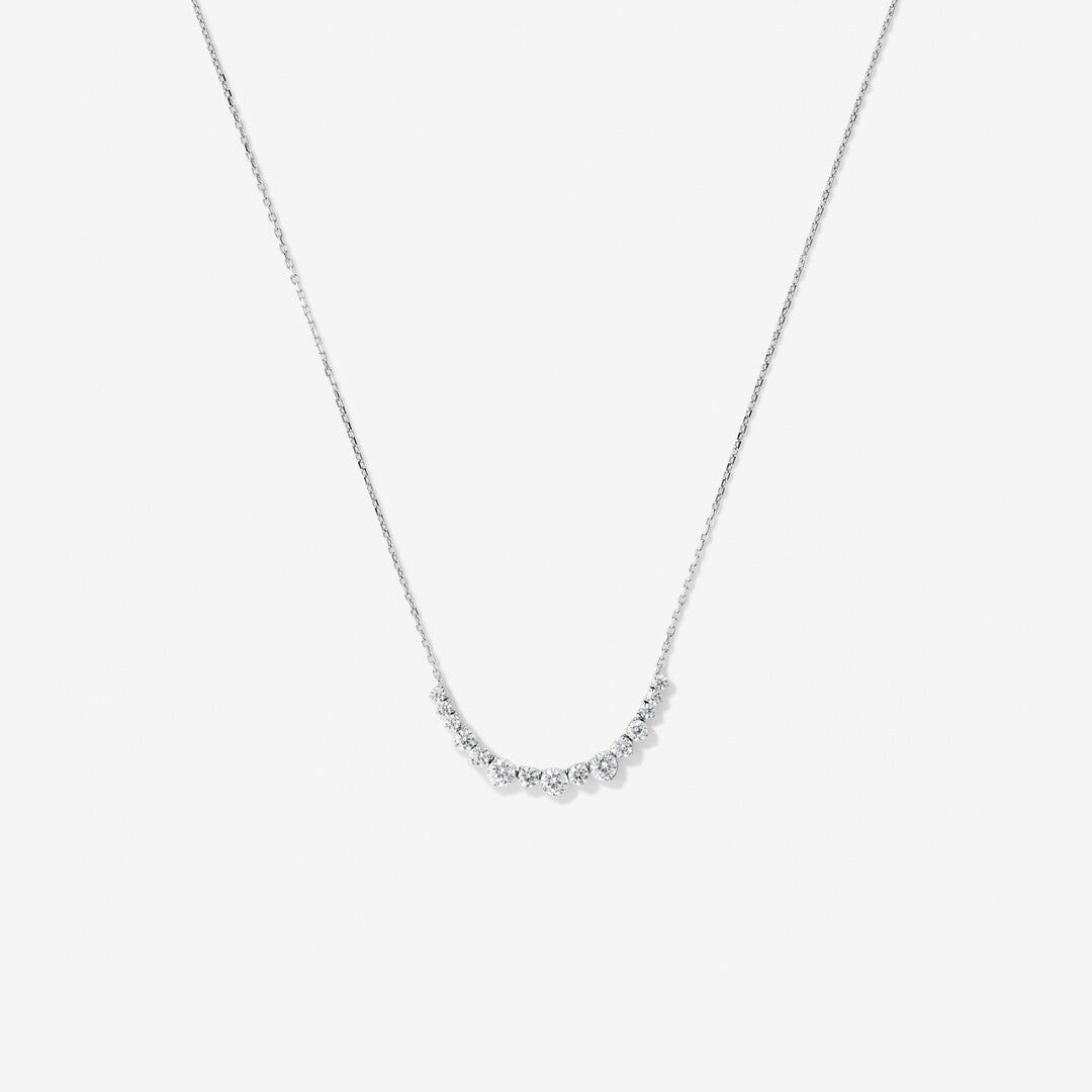 Round Cut Cubic Zirconia in 925 Sterling Silver Necklace 1
