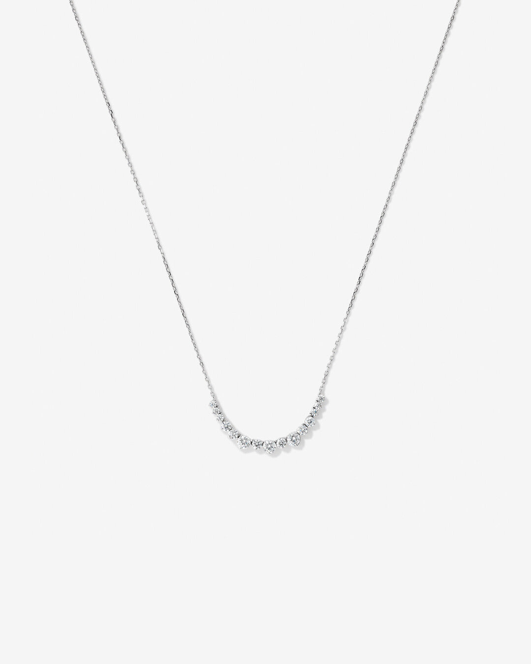 Round Cut Cubic Zirconia in 925 Sterling Silver Necklace 1