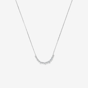 Round Cut Cubic Zirconia in 925 Sterling Silver Necklace