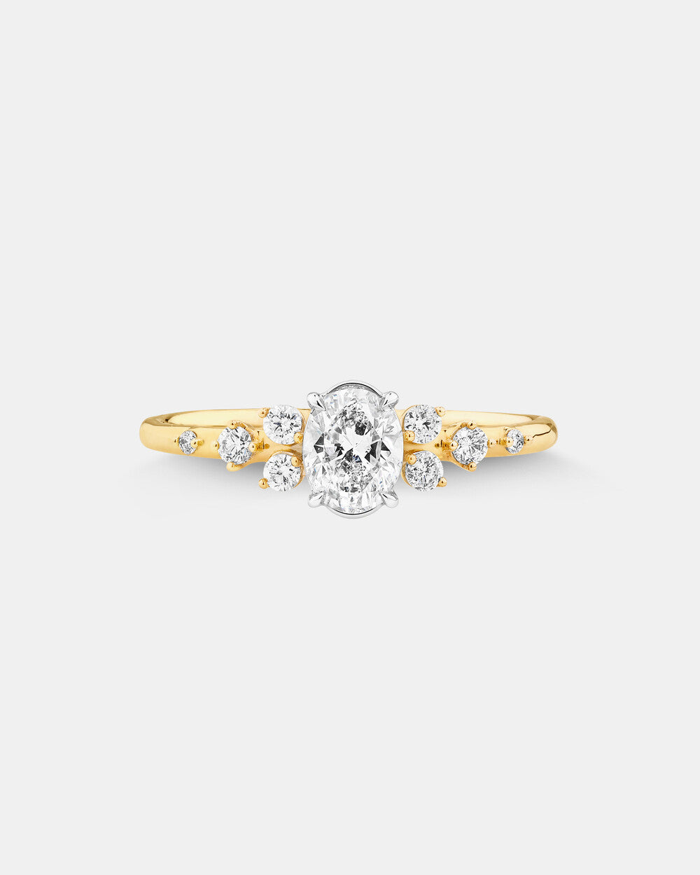 Stunning 1.78 CT Round Moissanite Engagement Ring with Cluster Design 1