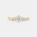 Stunning 1.78 CT Round Moissanite Engagement Ring with Cluster Design 1