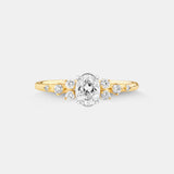 Stunning 1.78 CT Round Moissanite Engagement Ring with Cluster Design 1
