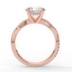 Stunning 2.0 CT Round Moissanite Engagement Ring with Twisted Pave Design 9