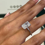 Classic 4.0 CT Radiant Moissanite Engagement Ring with Solitaire Design 3